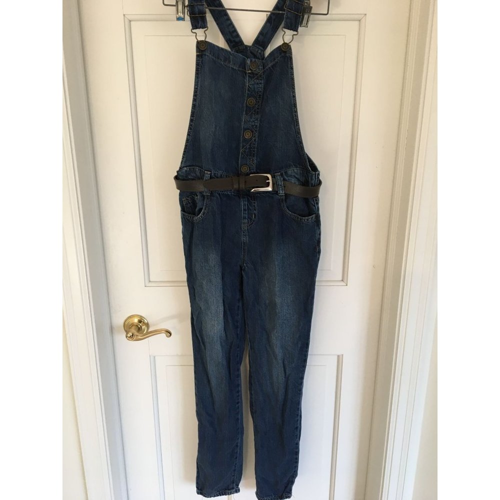 Girls' Cat & Jack Dark Denim Overalls